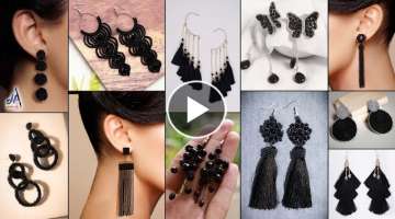 Hot Black!!.. 11 Fashion DiY Earrings - On Party Wear Outfits