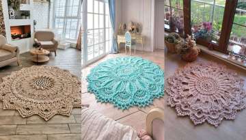 1 meter crochet mandala rug