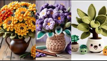 3d crochet flowers to decorate projects