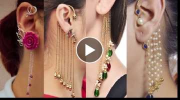 Ear Cuff Earring Silver & Gold Designs || Beautiful Gold & Diamond
