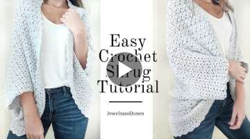 How to Crochet an Easy Shrug - Crochet Shrug Tutorial