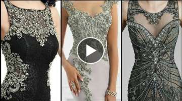 Gorgeous Fabulous And Elegant Beading And Stoning Embroidery Gown Dresses