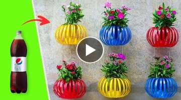 Recycle Plastic Bottles Into Hanging Lantern Flower Pots for Old Walls