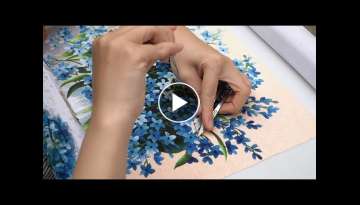 Embroidery by hand for a beautiful embroidery picture 