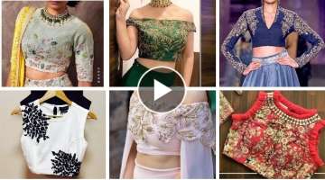 Latest Embroidered Croptop Blouse Designs For Girls To Try This Party Season