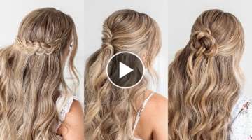 3 FALL HALF UPDOS ???? EASY HAIRSTYLES | Missy Sue