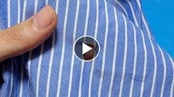 Learn how to fix a hole on your shirt in an amazing way 