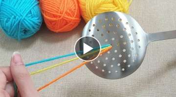 A super easy idea made from scoops and wool