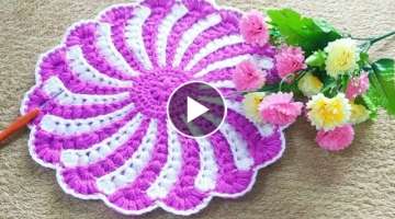 Beautiful Crochet Doily/Tablemat/Thalposh 