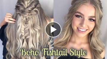 Fishtail Braided Boho Hairstyle - long hairstyles