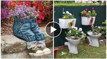 Beautiful garden decor from old furniture and things