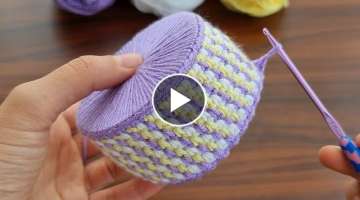  Crochet Mini Gift Bag Mini bolsa de regalo de ganchillo